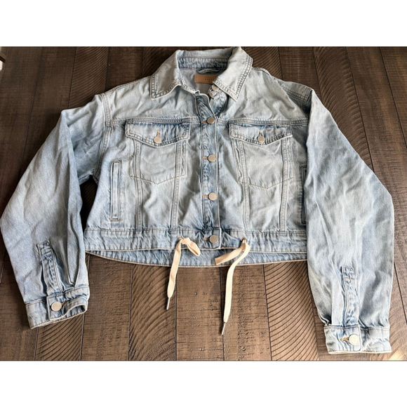 [BLANKNYC] Cropped Denim Jacket with Drawstring Waist | Size M | NWOT | MSRP $98 - Picture 2 of 8